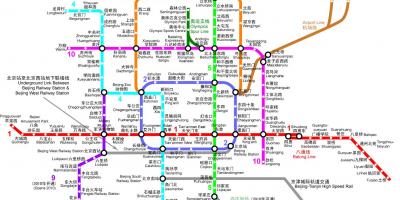 Bắc kinh tàu điện ngầm bản đồ 2016