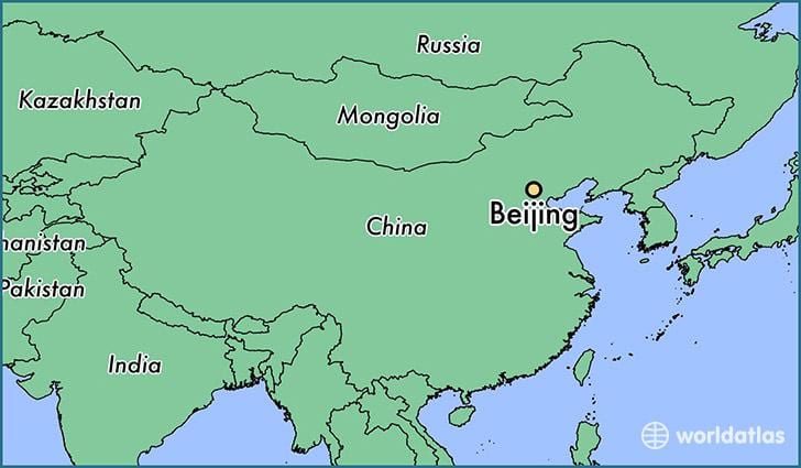 bản đồ của Bắc kinh vị trí trên thế giới