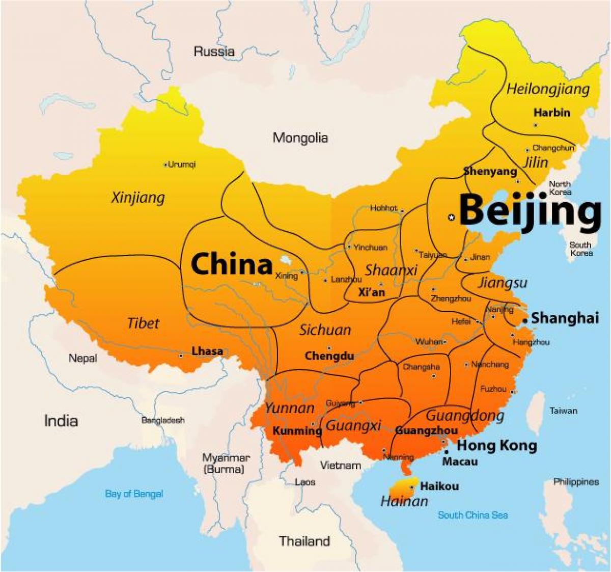 Peking trên bản đồ