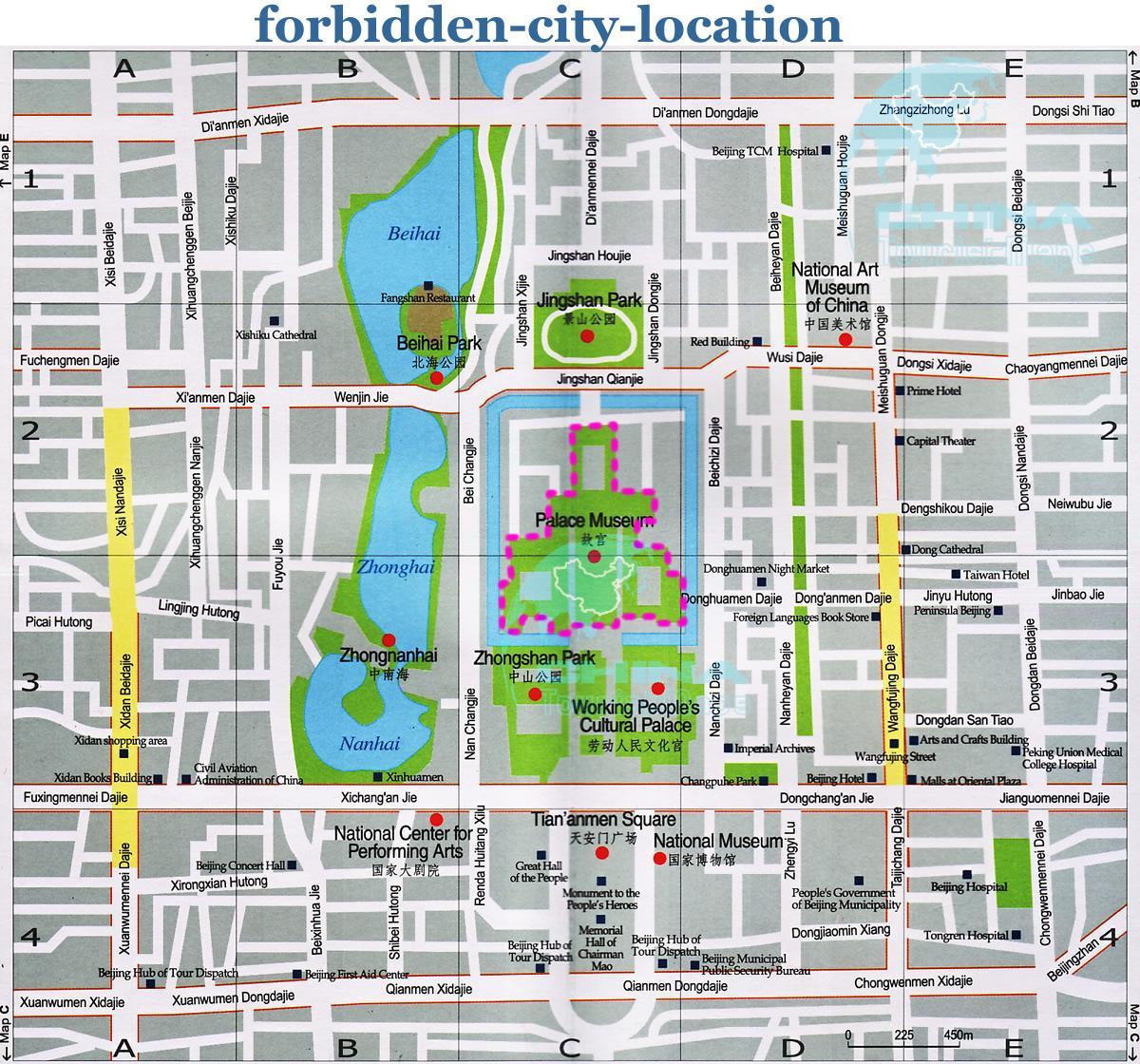 bản đồ của cấm thành phố, bản đồ, chi tiết