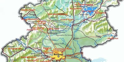 Bản đồ của Bắc kinh địa hình