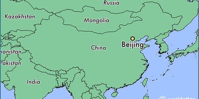 Bản đồ của Bắc kinh vị trí trên thế giới